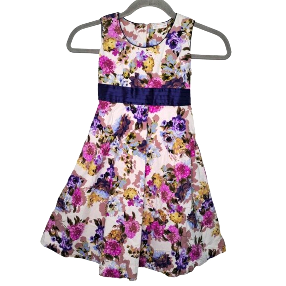 Peppermint Floral Special Occasion Easter Spring Dress Purple Size 7-8